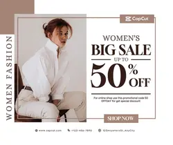 Promotion Fashion Brown For Facebook Ads