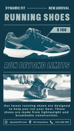 Men Running Shoes Product Display TikTok Post