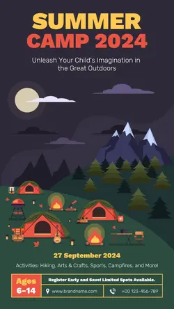 Other industries Summer camp instagram story