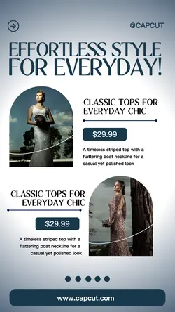 Women Fashion Pricelist Instagram Story