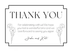 Non Marketing - Personal Sharing Card - Thank you Grey Minimalist
