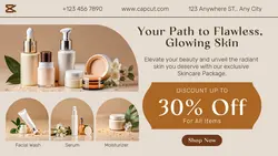 Beauty Skincare Package Promotion Facebook Cover