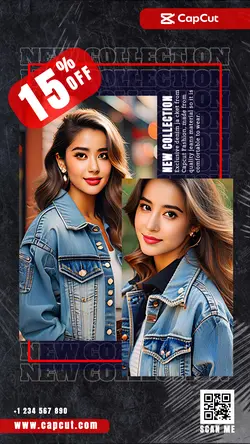 Fashion Promotions Denim Instagram Story Black