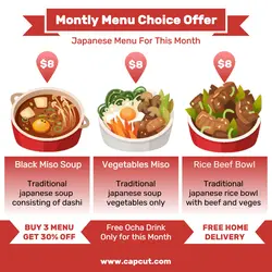 Food and Beverage Menu Offer Instagram Feed