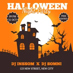 Halloween Night Party Instagram Post