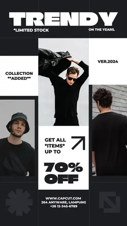 Product Image Fashion Black Instagram Story
