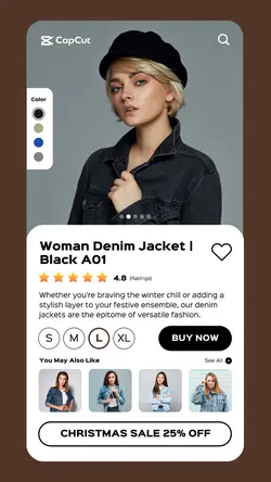 Woman Denim Jacket Christmas Sale 5 Multi-product Image TikTok