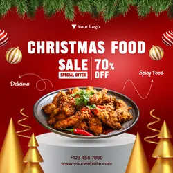 Christmas Sale Spicy Food For Feed Instagram