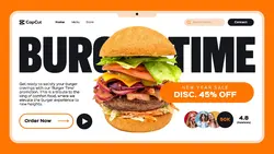 Burger New Year Sale Promotion Website