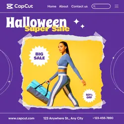 Halloween F Product Display Sale Instagram Post