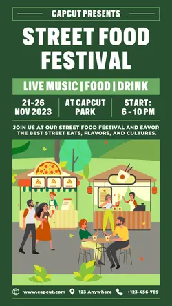 Street Food Festival Poster Promotion Instagram Story