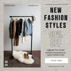 Fashion style sales promotion instagram feed