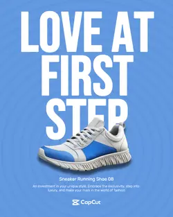 Shoe Fashion Product Display Instagram Post Simple Blue