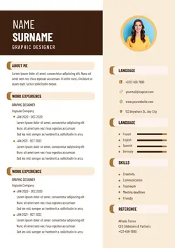 Business Graphic Designer Resume Minimalist