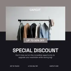 Clothing Discount Sale Instagram Post