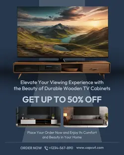 Furniture Wooden Tv Cabinets Promotion Instagram Portrait