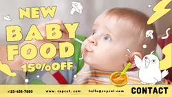 Infant care Food Promotion Cute style