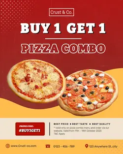 Food & Beverage Pizza Promotions Instagram Post