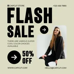 Fashion Industry Flash Sale Instagram Post