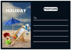 Non marketing Post Card Navy minimalist
