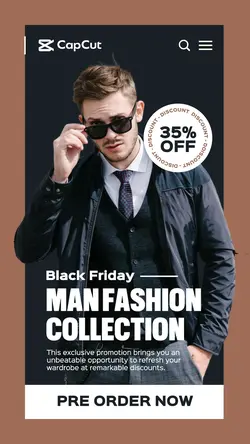 Man Fashion Collection Black Friday Sale Instagram Story