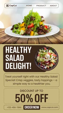 Salad Delight Food Promotion Instagram Story