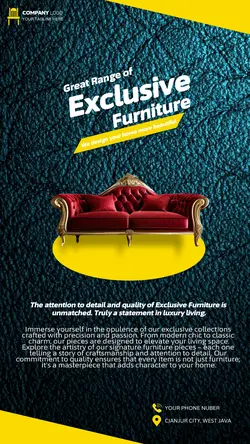 Exclusive Furniture sael instagram feed and poster #furniture #industryfurniture #housholdaccesories