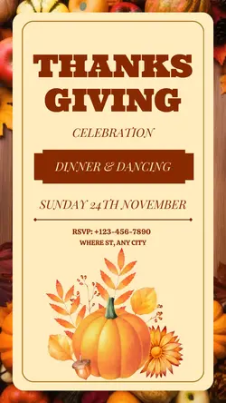 Thanksgiving celebration instagram story