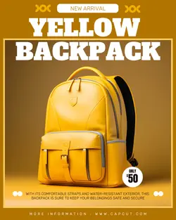 Yellow Backpack Promotion Sale Instagram Post