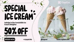 Special Ice Cream Promo Facebook Cover