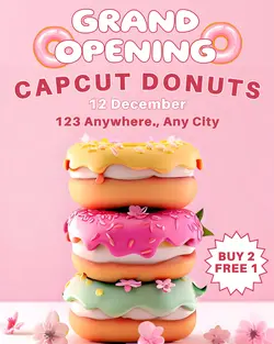 food and beverage grand opening donuts shop