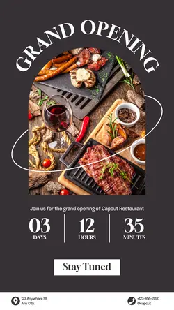 Grand Opening Restaurant Instagram Story