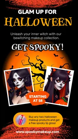 Spooky Make Up Halloween Promotion Story Instagram