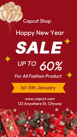 Happy New Year Sale Promotion Instagram Story