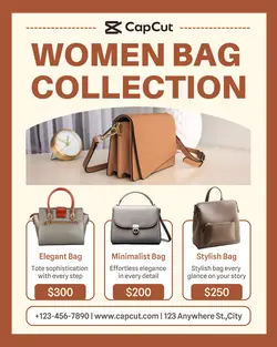 Fashion Woman Bag Product Display Instagram Post