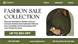 Green Fashion Sale Promotion Website 