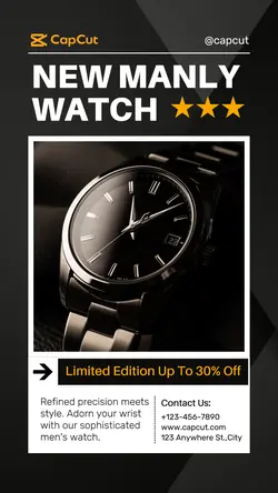 Fashion Man Watch Promotion Instagram Story