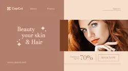 Beauty Care Skin And Hair Minimalist Facebook Ad