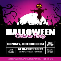 Halloween Costume Party Instagram post