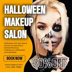 halloween makeup promotion instagram post