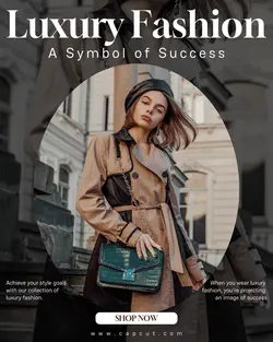 Black Luxury Fashion Promotion Instagram Post