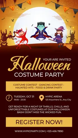 Halloween Costume Party Invitation Instagram Story