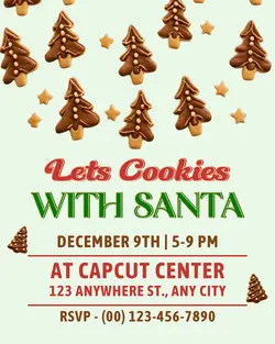 Christmas Cookies Invitation Instagram Portrait