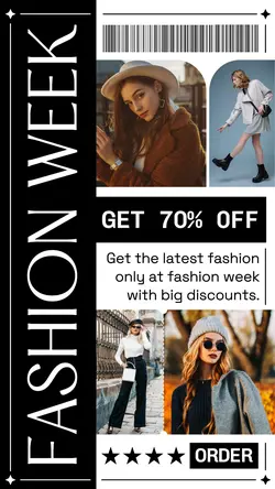 Fashion Industry Fashion Week Sale Promotion Instagram Story