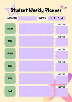 Non-marketing Planner & Schedule Cream Purple