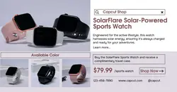 Electronic Digital Sport Watch Promotion Facebook App Ad