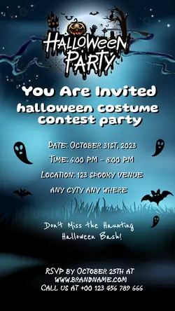 Halloween Costume Contest Party Instagram story