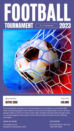 Footlball Competition Promotion Instagram Story