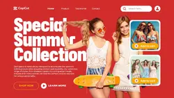 Red Modern UI Summer Collection Website