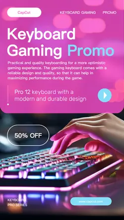 Keyboad Gaming Product Promotion Modern Tiktok Post